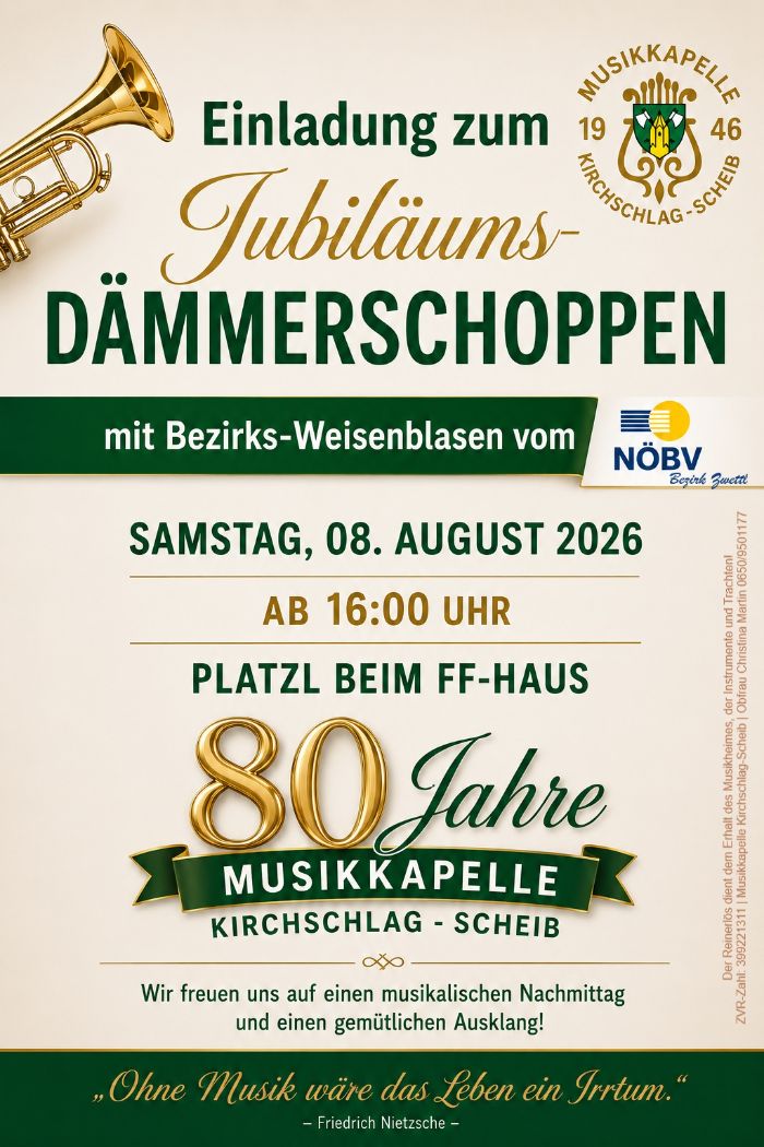  Plakat - Weisenblasen Kirchschlag-Scheib 